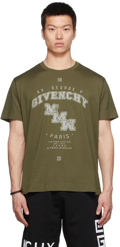 givenchy khaki t shirt|givenchy t shirt prices.